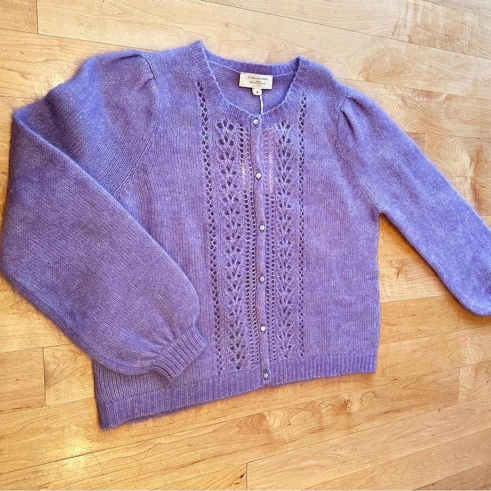 NWT Sézane puff sleeve cardigan
